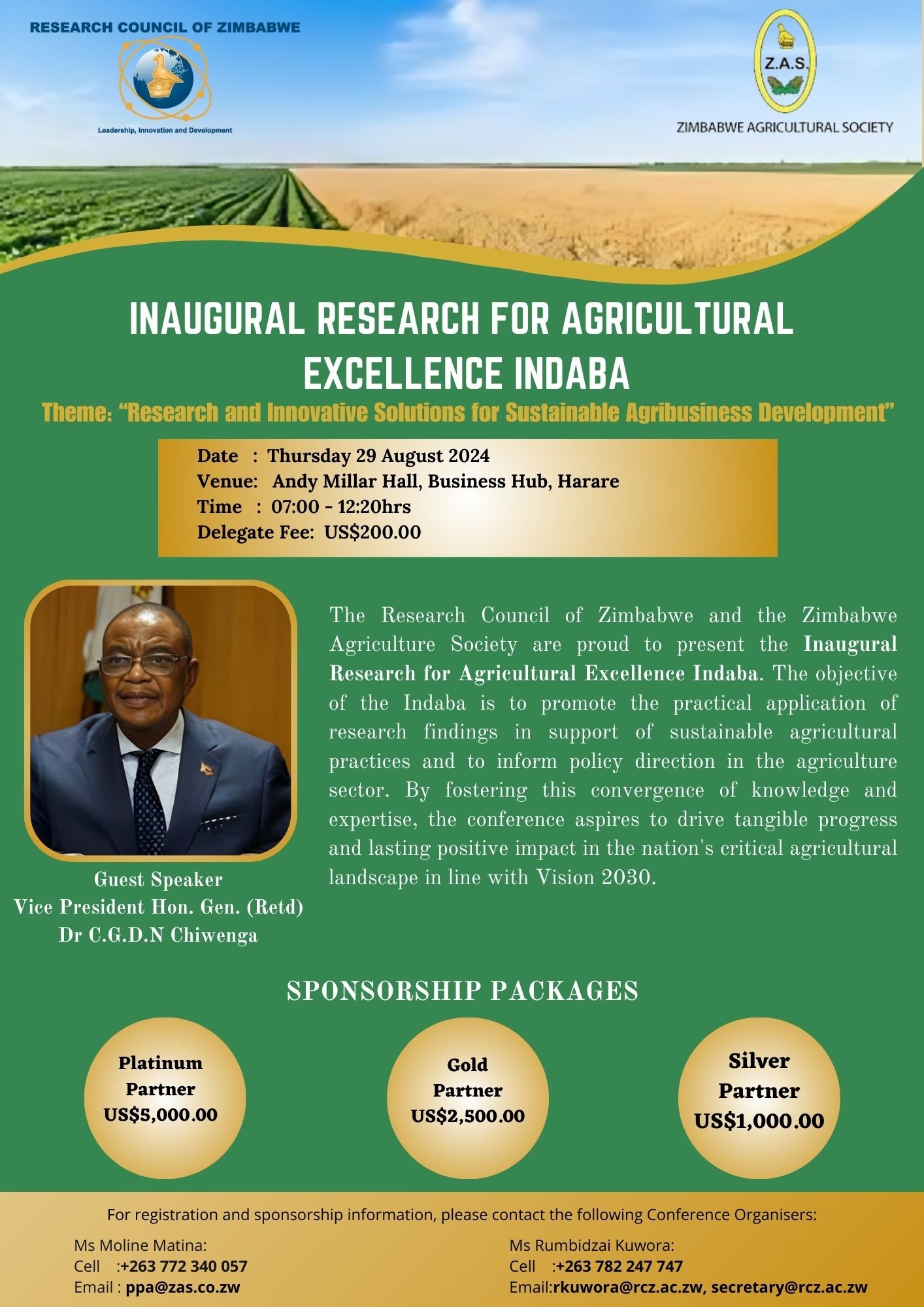 INAUGURAL RESEARCH FOR AGRICULTURAL EXCELLENCE INDABA